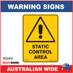 Warning Sign - WS069 - STATIC CONTROL AREA